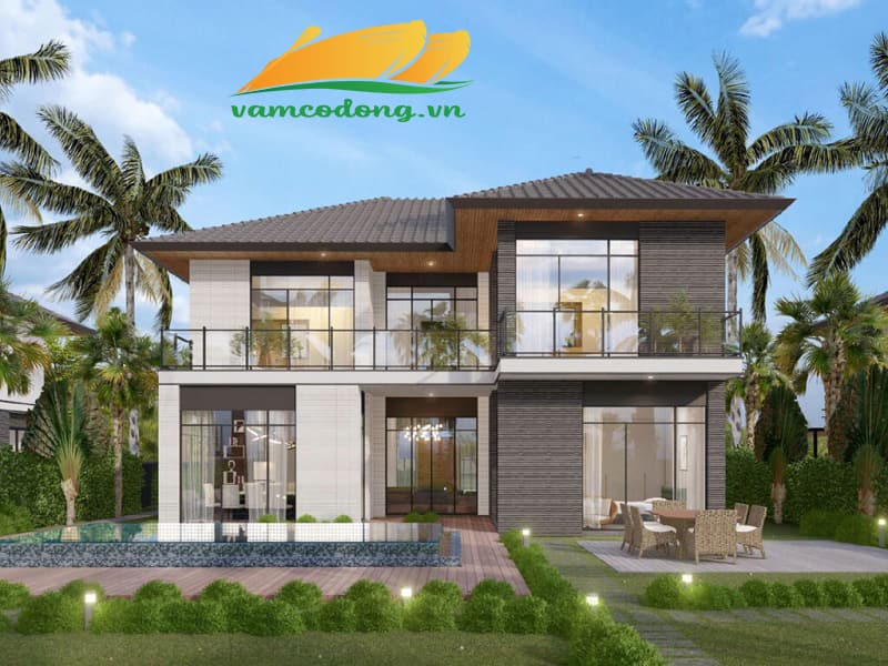 Riverfront Grand Villa mẫu 5C mặt sau