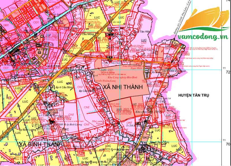 Bản đồ quy hoạch xã Nhị Thành