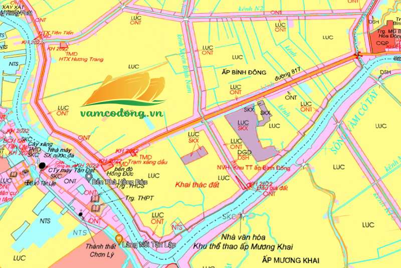 Quy hoạch sử dụng đất xã Bình Hòa Trung