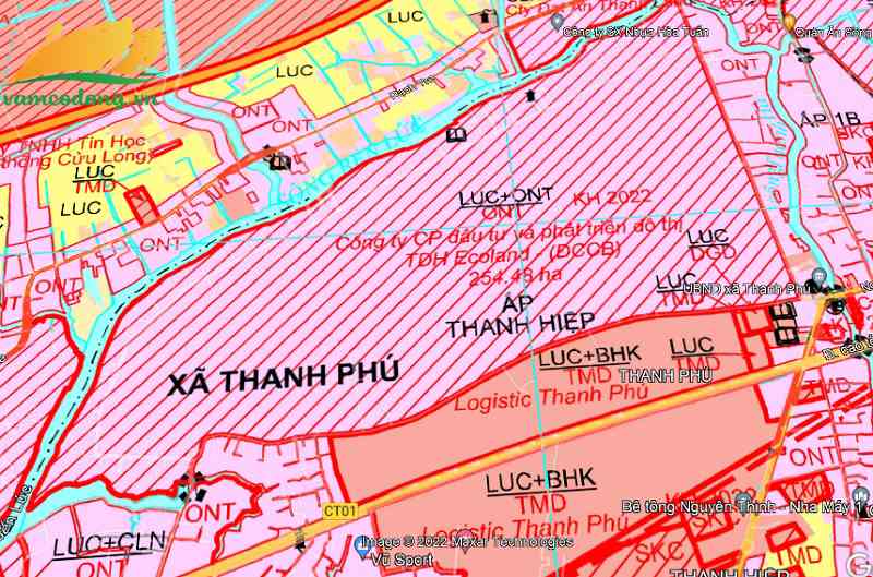 Quy hoạch sử dụng đất xã Thanh Phú