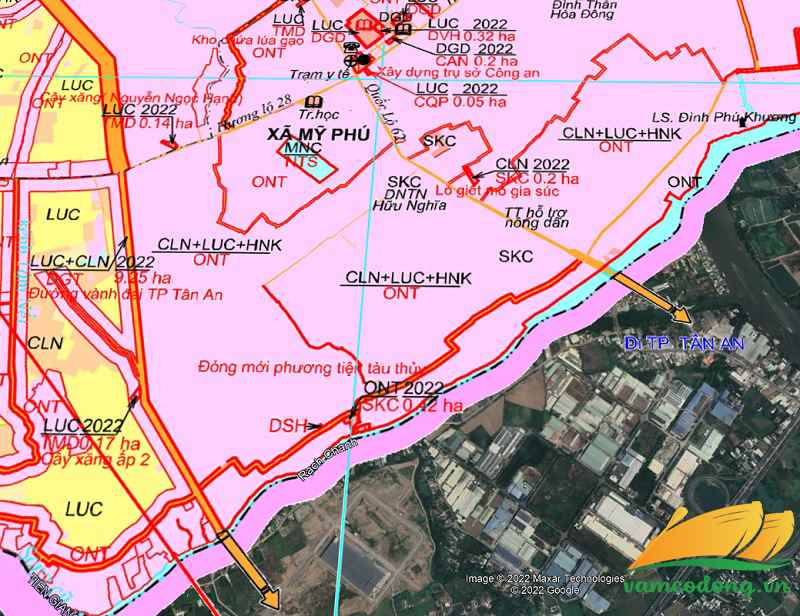 Quy hoạch sử dụng đất xã Mỹ Phú Thủ Thừa