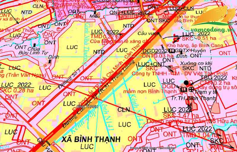 Quy hoạch sử dụng đất xã Bình Thạnh huyện Thủ Thừa