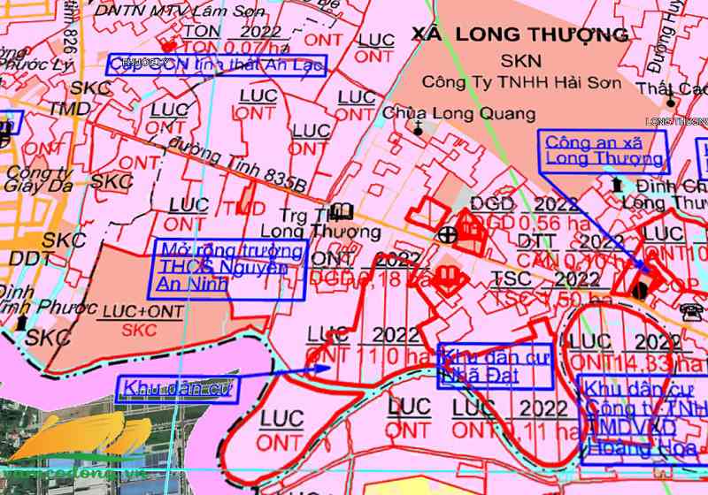 Quy hoạch sử dụng đất xã Long Thượng