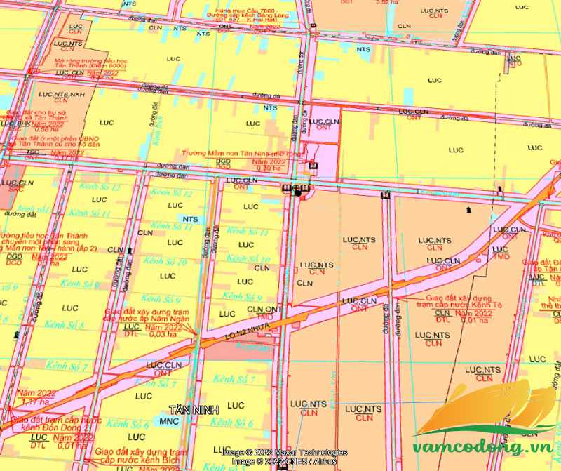 Quy hoạch sử dụng đất xã Tân Ninh