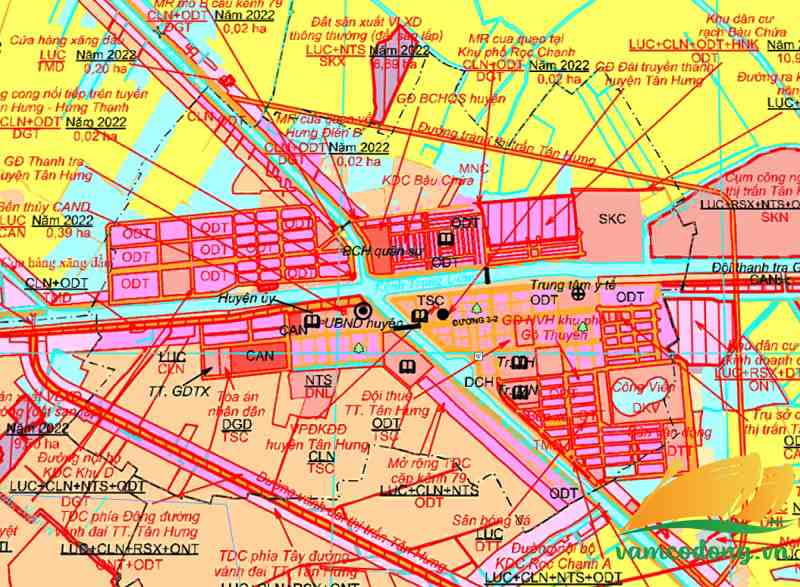 Quy hoạch sử dụng đất Thị trấn Tân Hưng