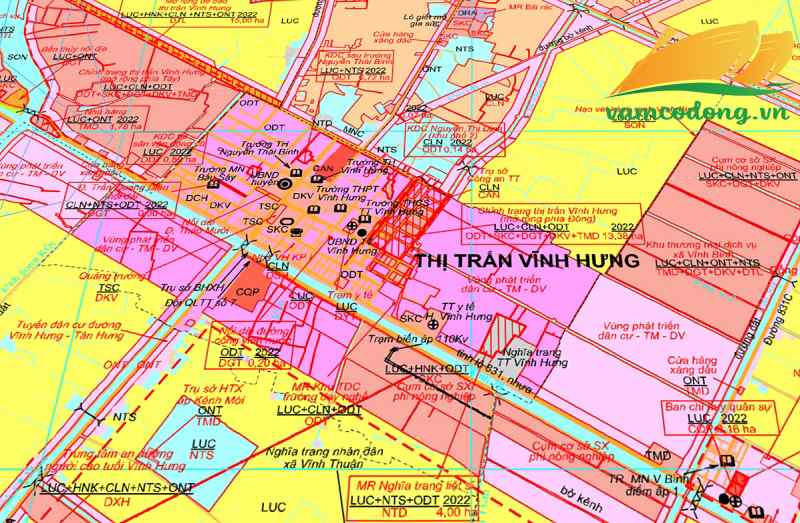 Quy hoạch sử dụng đất Thị trấn Vĩnh Hưng