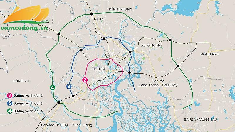 Bản đồ hệ thống các đường Vành đai Thành phố Hồ Chí Minh