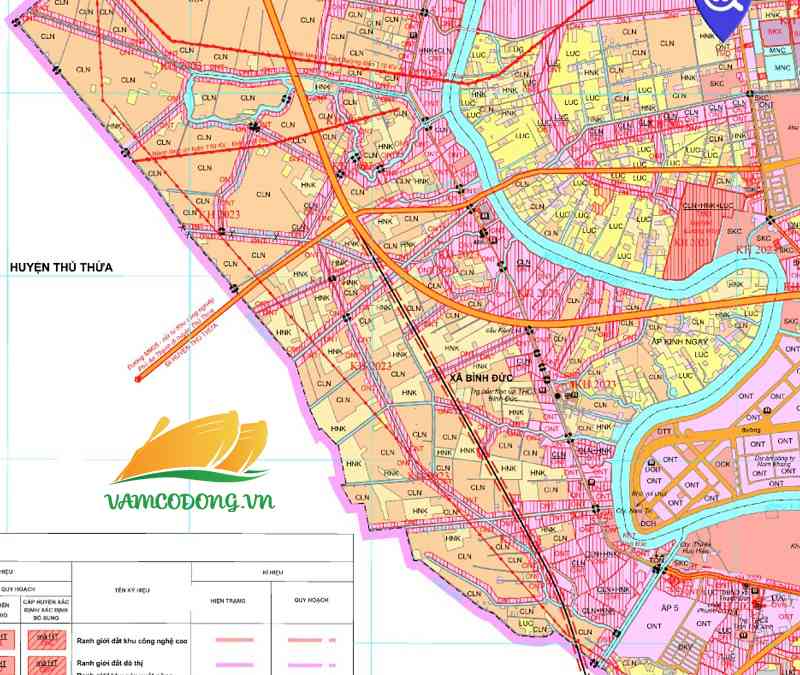 Bản đồ quy hoạch sử dụng đất xã Bình Đức - huyện Bến Lức - tỉnh Long An
