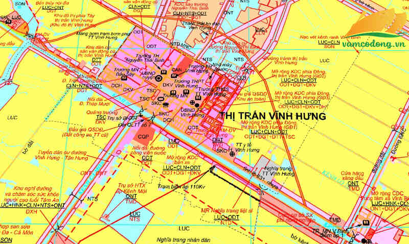 Bản đồ quy hoạch xã Vĩnh Hưng tỉnh Tây Ninh