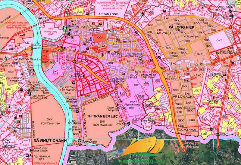 Bản đồ quy hoạch xã Bến Lức tỉnh Tây Ninh