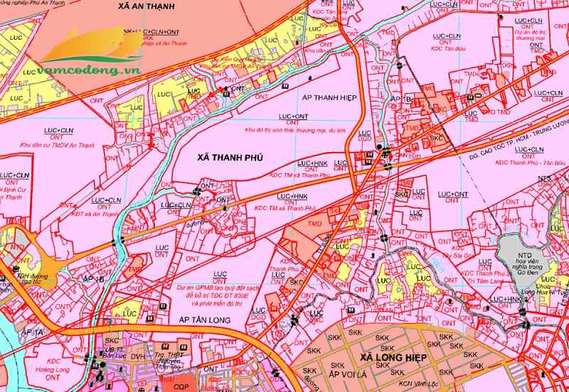 Bản đồ quy hoạch xã Bến Lức tỉnh Tây Ninh