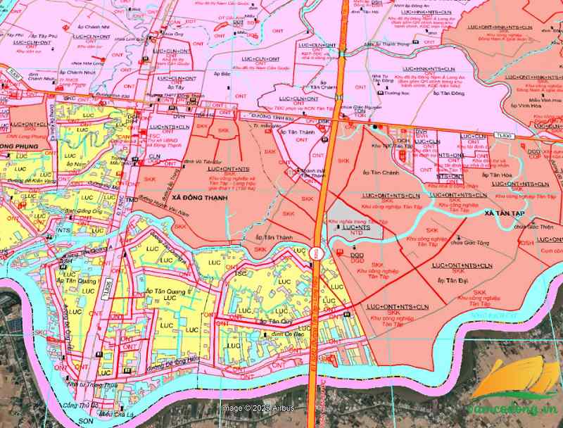 Bản đồ quy hoạch xã Tân Tập tỉnh Tây Ninh