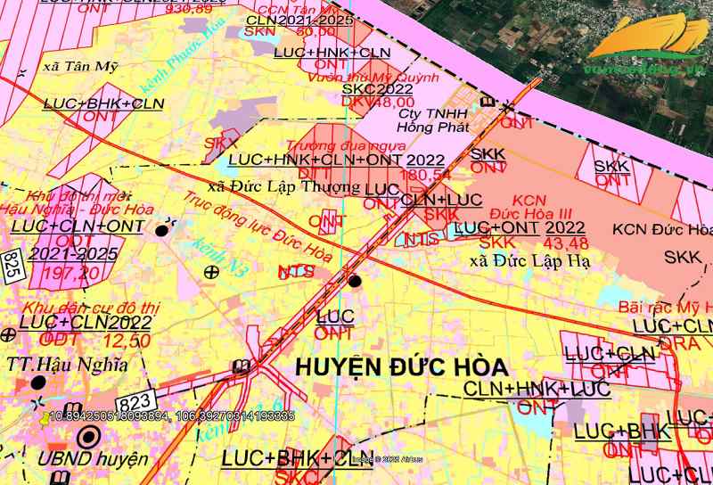 Bản đồ quy hoạch đường tỉnh 823