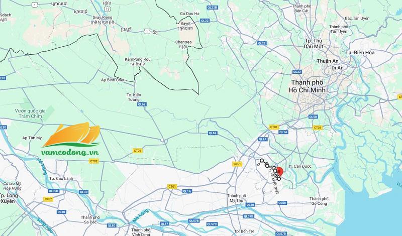 Hình vẽ vệ tinh đường tỉnh 827B