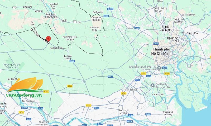 Hình vẽ vệ tinh đường tỉnh 831B