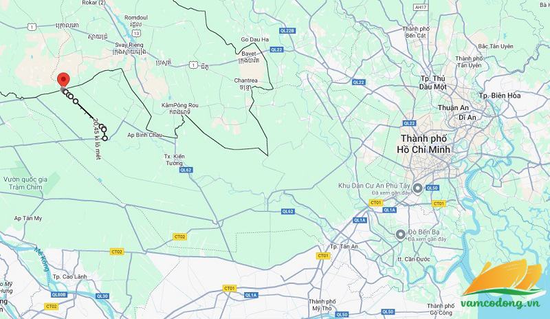 Hình vẽ vệ tinh đường tỉnh 831D