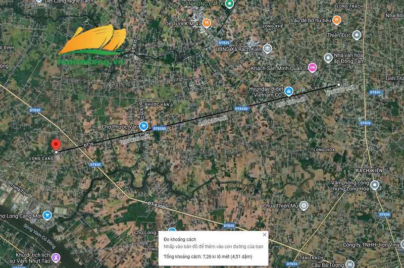 Hình vẽ vệ tinh đường tỉnh 835D