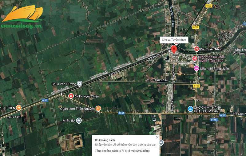 Hình vẽ vệ tinh đường tỉnh 836