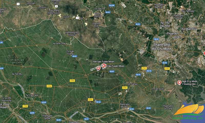 Hình vẽ vệ tinh đường tỉnh 836