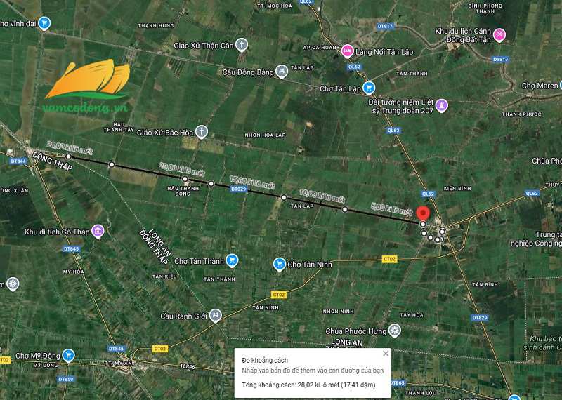 Hình vẽ vệ tinh đường tỉnh 837