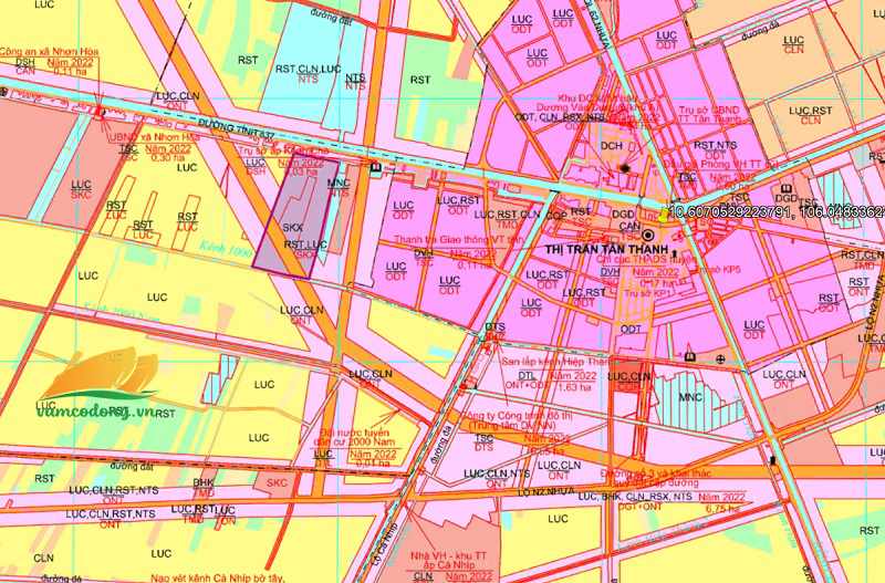 Bản đồ quy hoạch đường tỉnh 837