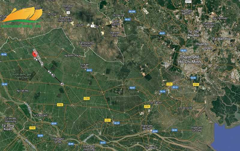 Hình vẽ vệ tinh đường tỉnh 837B