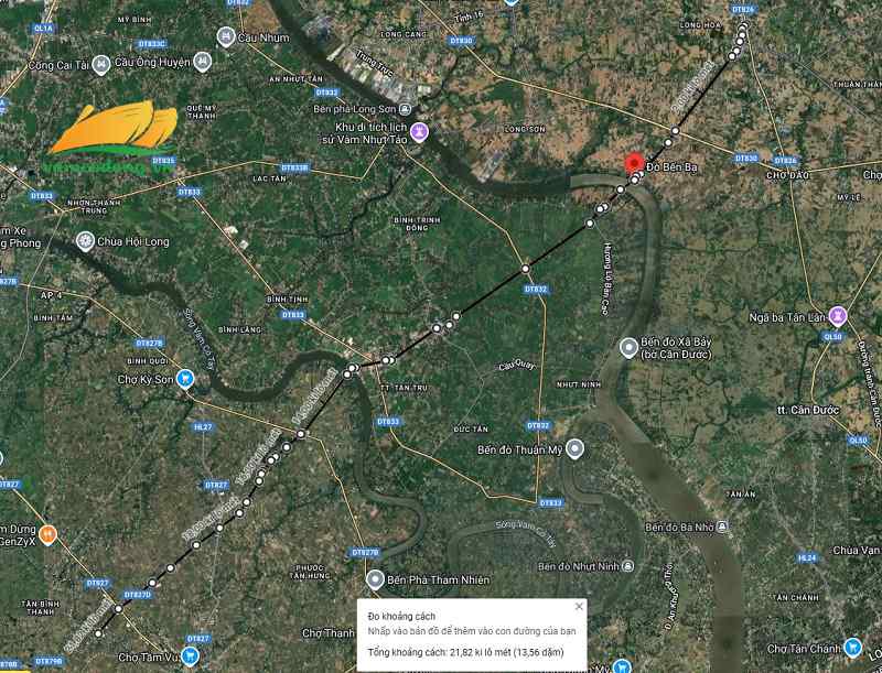 Hình vẽ vệ tinh đường tỉnh 827D