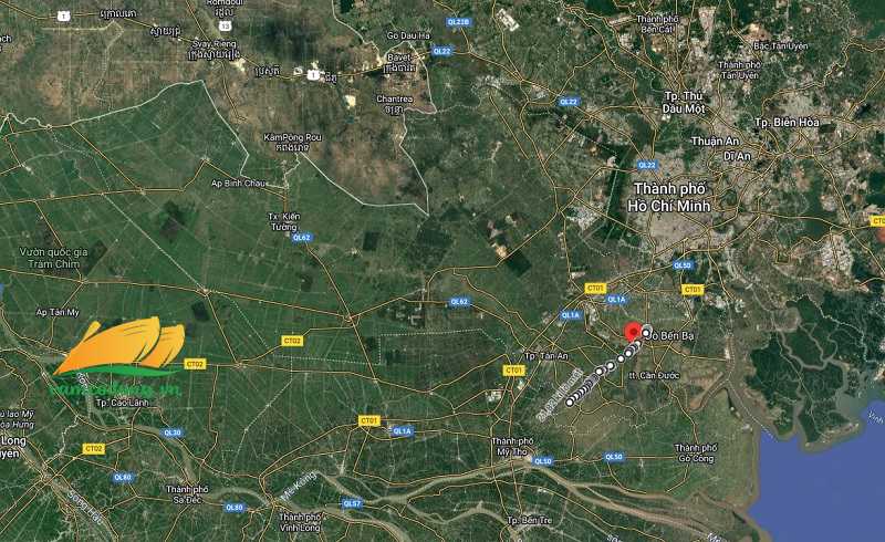 Hình vẽ vệ tinh đường tỉnh 827D