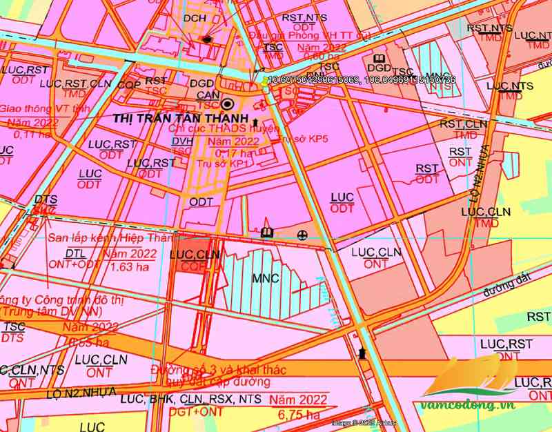 Bản đồ quy hoạch đường tỉnh 829