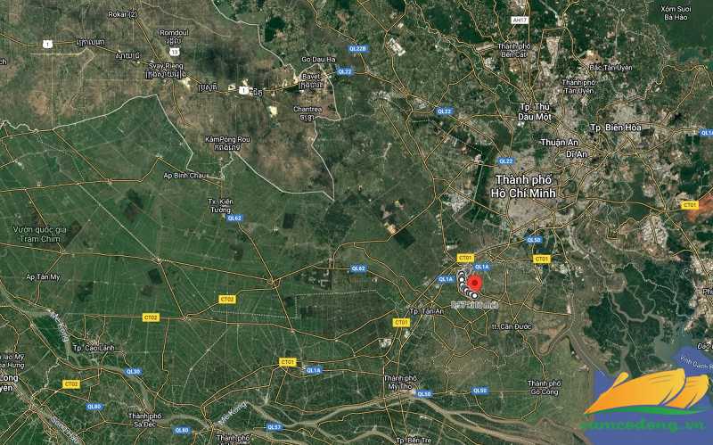 Hình vẽ vệ tinh đường tỉnh 830B