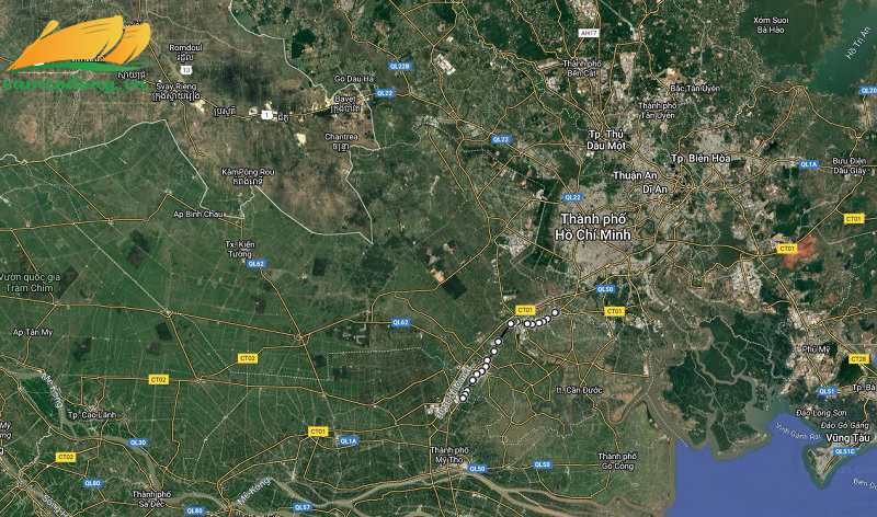 Hình vẽ vệ tinh Quốc lộ 1A