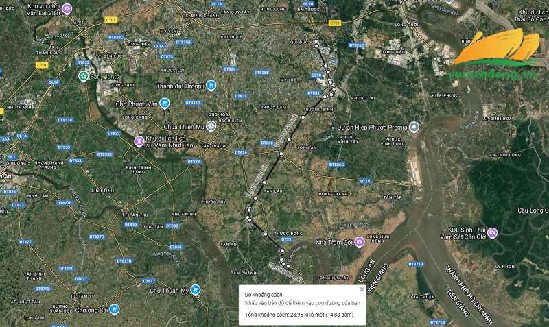 Hình vẽ vệ tinh Quốc lộ 50