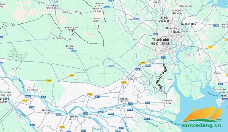 Hình vẽ vệ tinh Quốc lộ 50