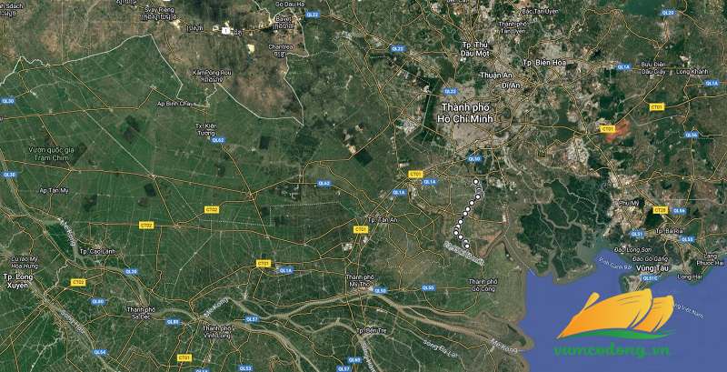 Hình vẽ vệ tinh Quốc lộ 50