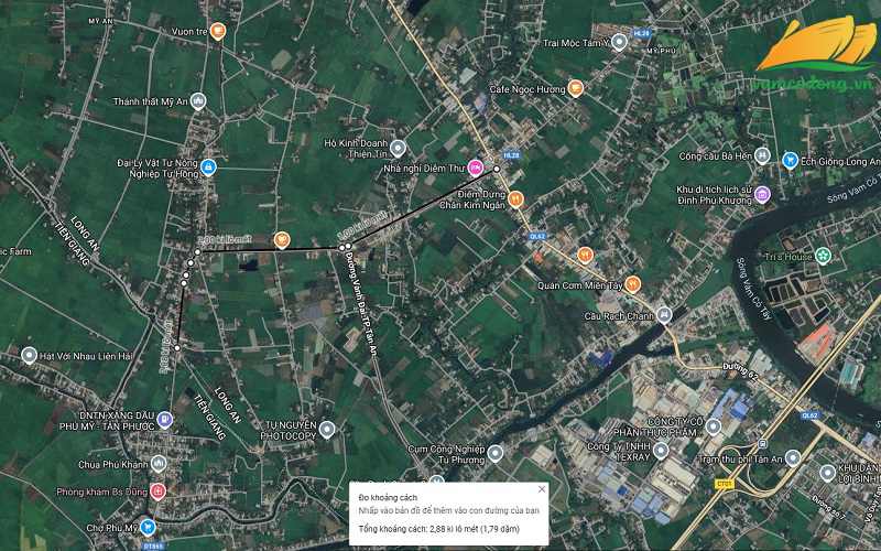 Hình vẽ vệ tinh Quốc lộ 30B