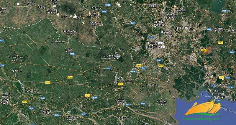 Hình vẽ vệ tinh Quốc lộ 30B