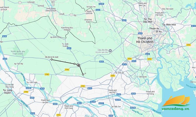 Hình vẽ vệ tinh Quốc lộ 30C