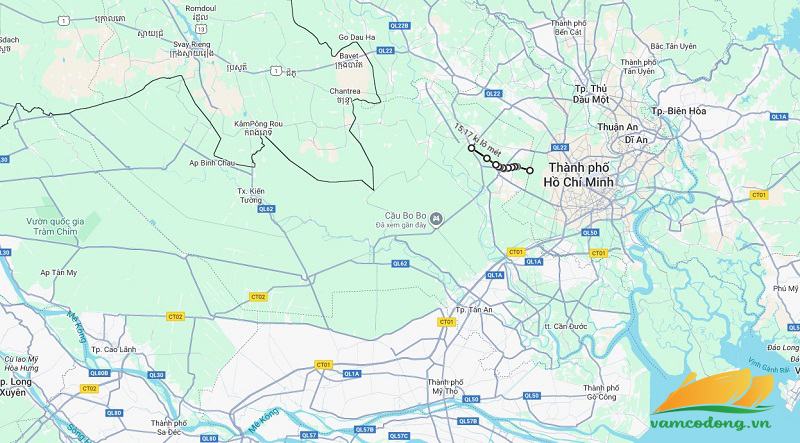 Hình vẽ vệ tinh đường tỉnh 823D