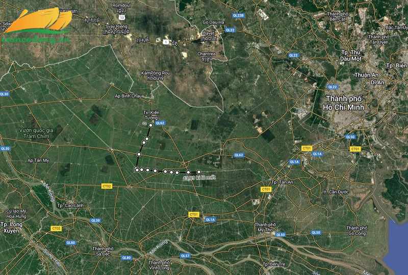 Hình vẽ vệ tinh đường cặp kệnh Quận kênh 5000 kênh Ba Mới