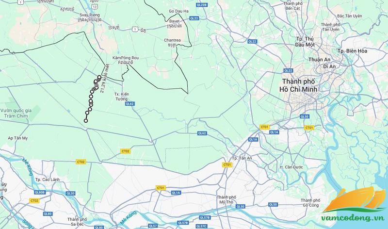 Hình vẽ vệ tinh đường Vĩnh Bữu Vĩnh Đại Vĩnh Bình