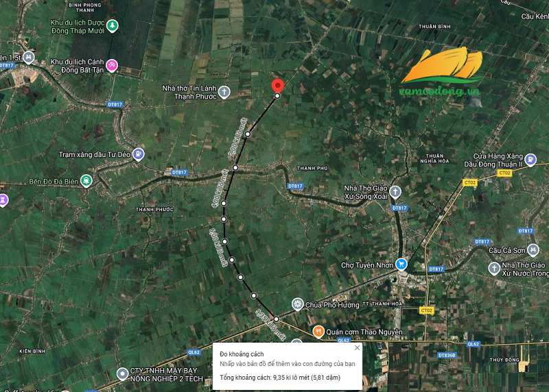 Hình vẽ vệ tinh đường tỉnh 819C