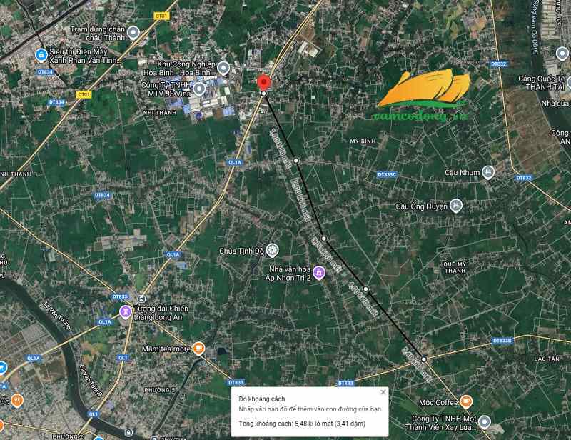 Hình vẽ vệ tinh đường tỉnh 833C