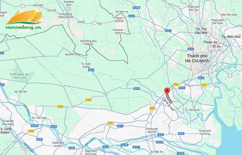 Hình vẽ vệ tinh đường tỉnh 833C