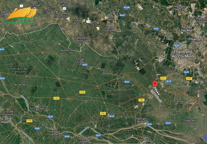 Hình vẽ vệ tinh đường tỉnh 833C