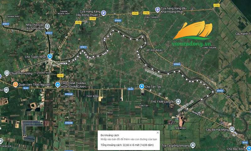 Hình vẽ vệ tinh đường tỉnh 817B