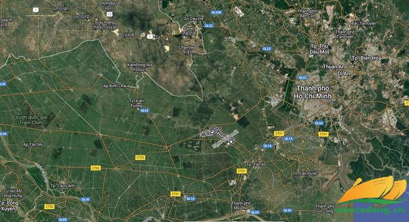 Hình vẽ vệ tinh đường tỉnh 817B