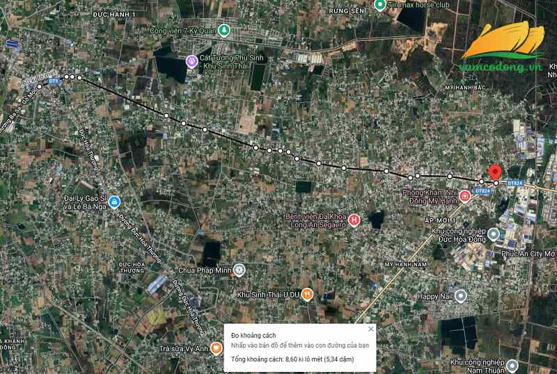 Hình vẽ vệ tinh đường Mỹ Hạnh