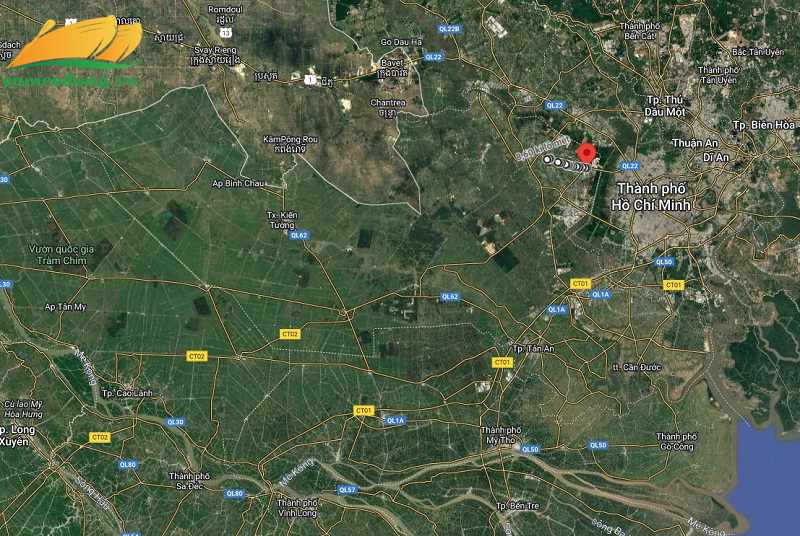 Hình vẽ vệ tinh đường Mỹ Hạnh