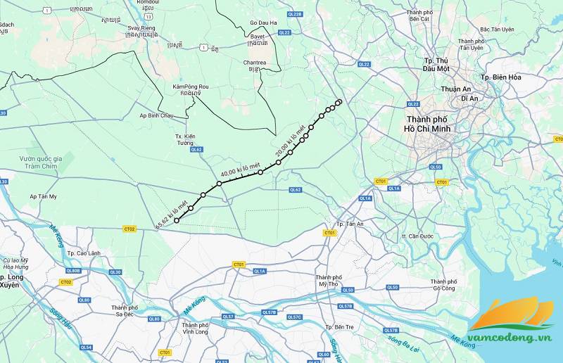 Hình vẽ vệ tinh Cao tốc Bắc Nam phía Tây