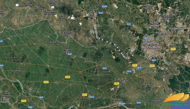 H&igrave;nh vẽ vệ tinh đường Lương H&ograve;a - B&igrave;nh Ch&aacute;nh - Mỹ Qu&yacute; T&acirc;y